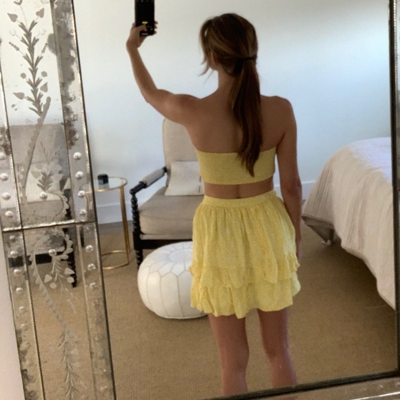 Yellow floral 2 piece set - Picture 3 of 5